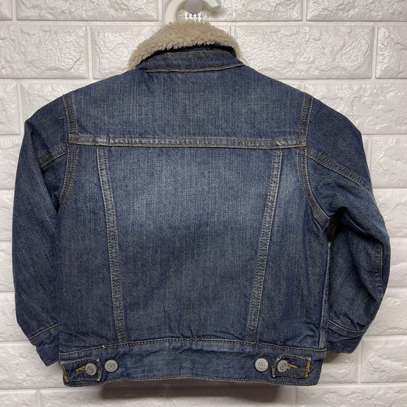 Gap Kids Size XS Sherpa Lined Dark Wash Jean Jacket EUC - Picture 10 of 10
